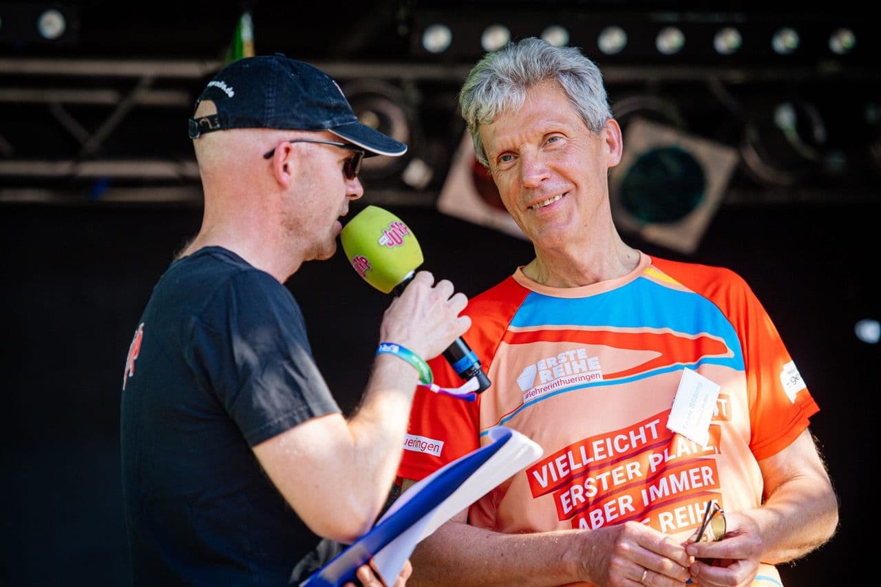 Schirmherr Helmut Holter und das Motto des RUNs „We are family!“